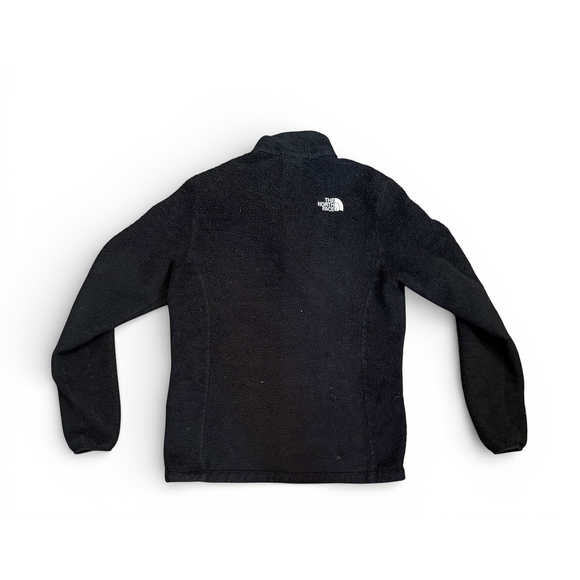 The North Face Women's Black Sherpa Fleece Jacket Full Zip Embroidere Logo Sz M - Picture 4 of 9